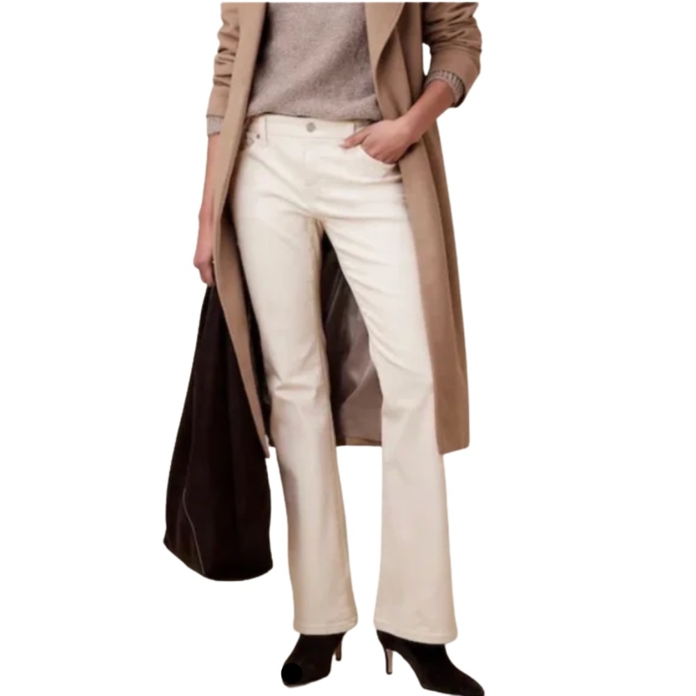 Banana Republic Cream Boot Cut Jeans